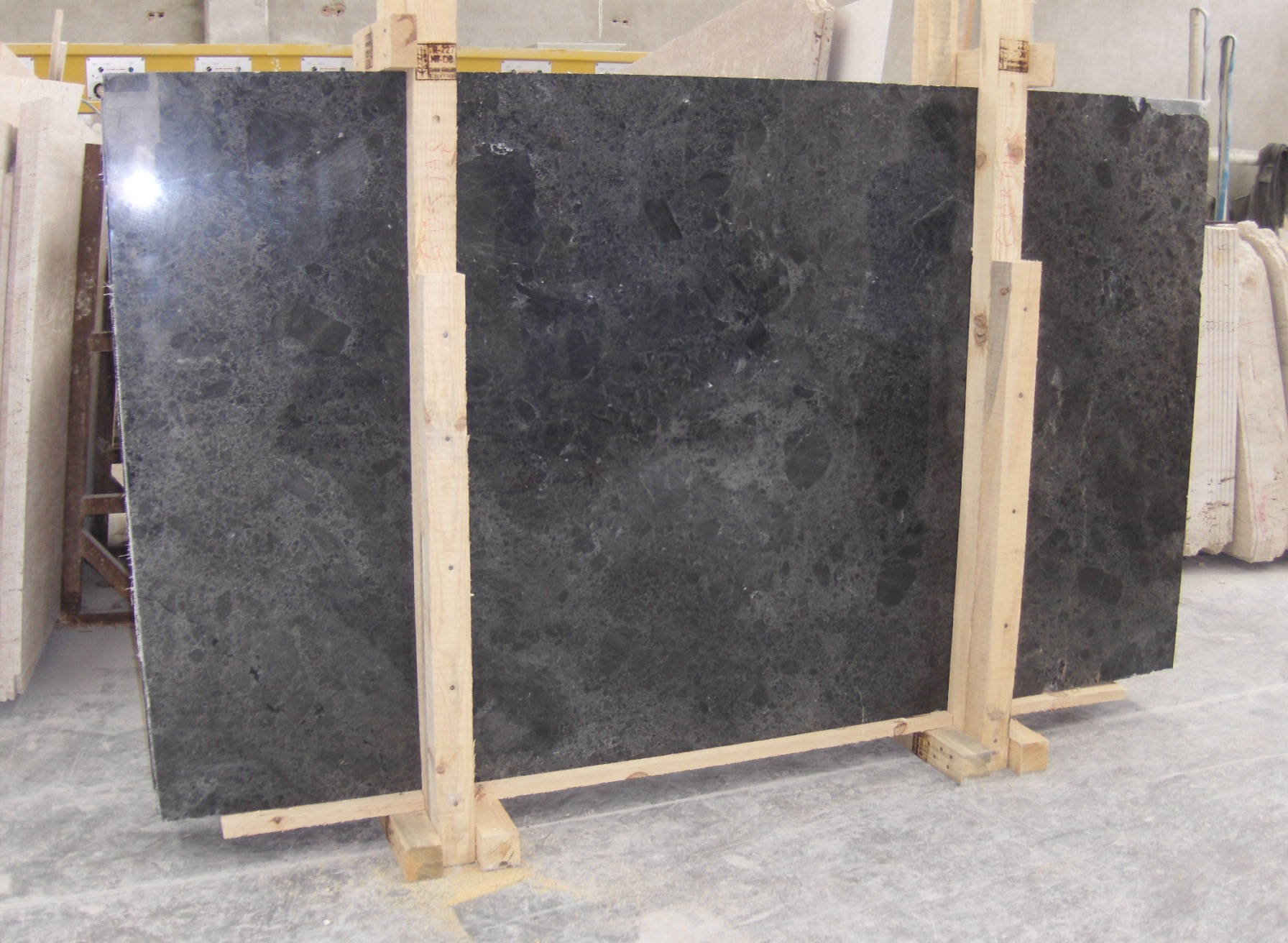 black marble slabs