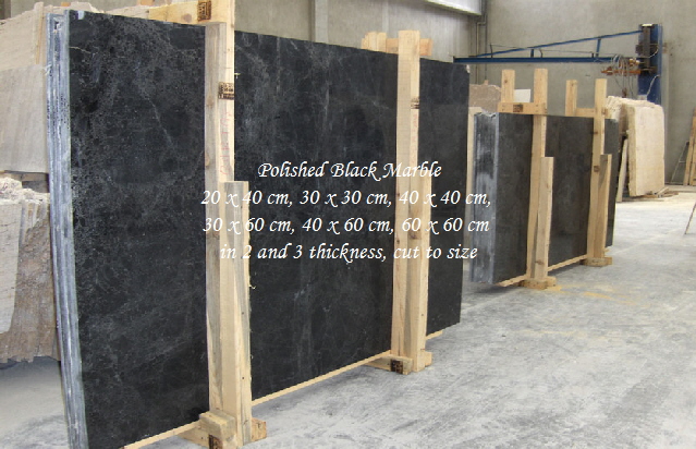 black marble slabs