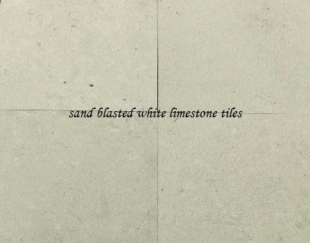 Sand Blasted white limestone tiles