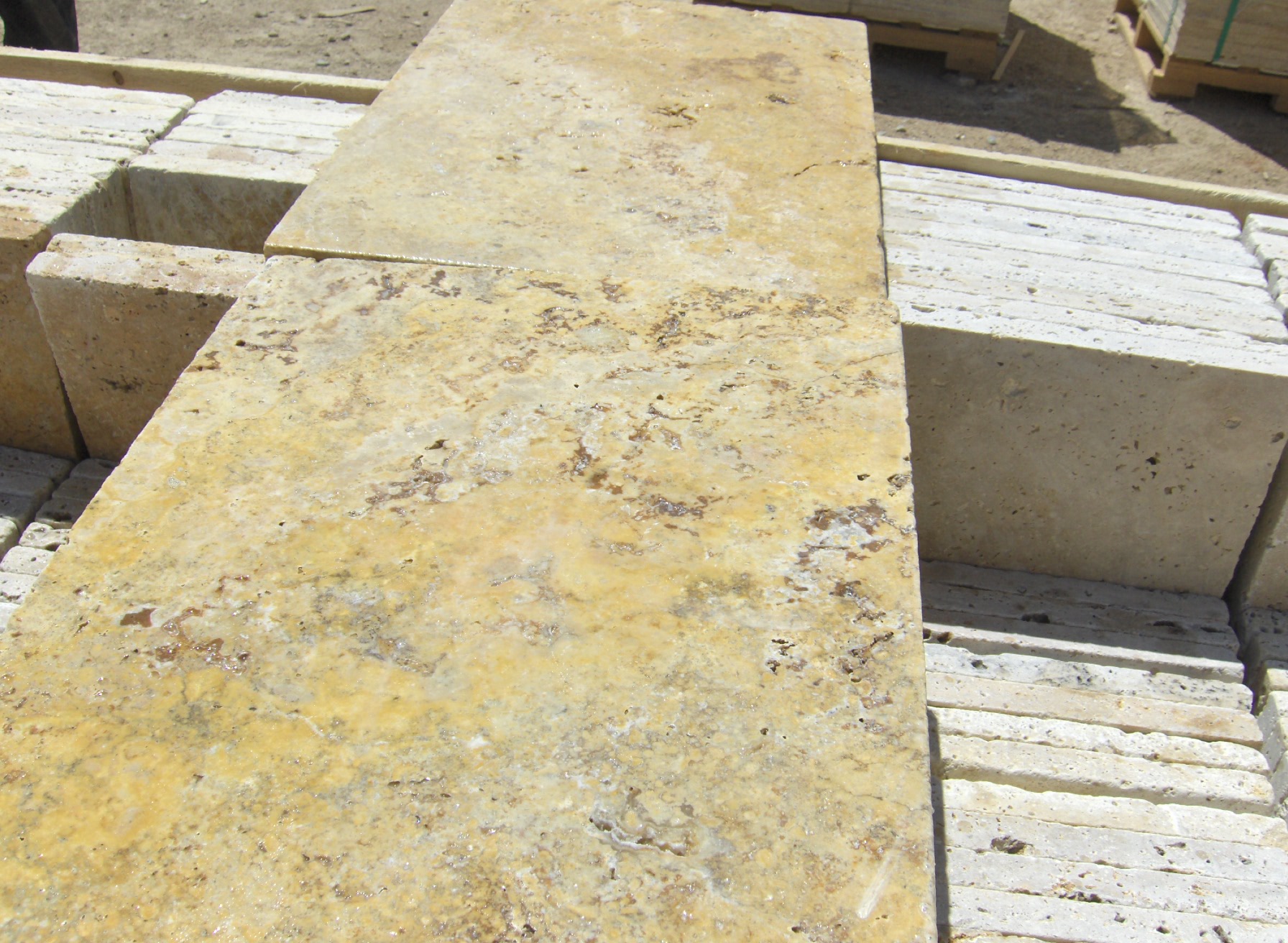 Travertine pavers