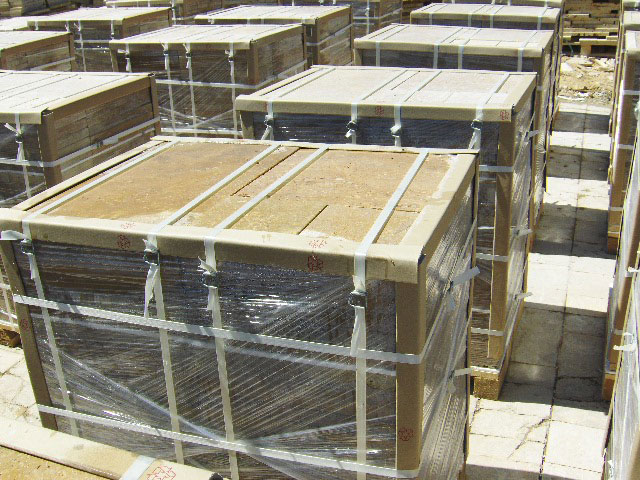 travertine paver production