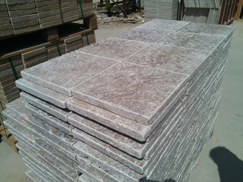 travertine paver production