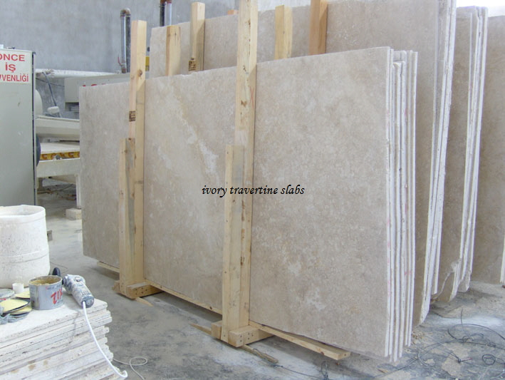 light/medium travertine slab
