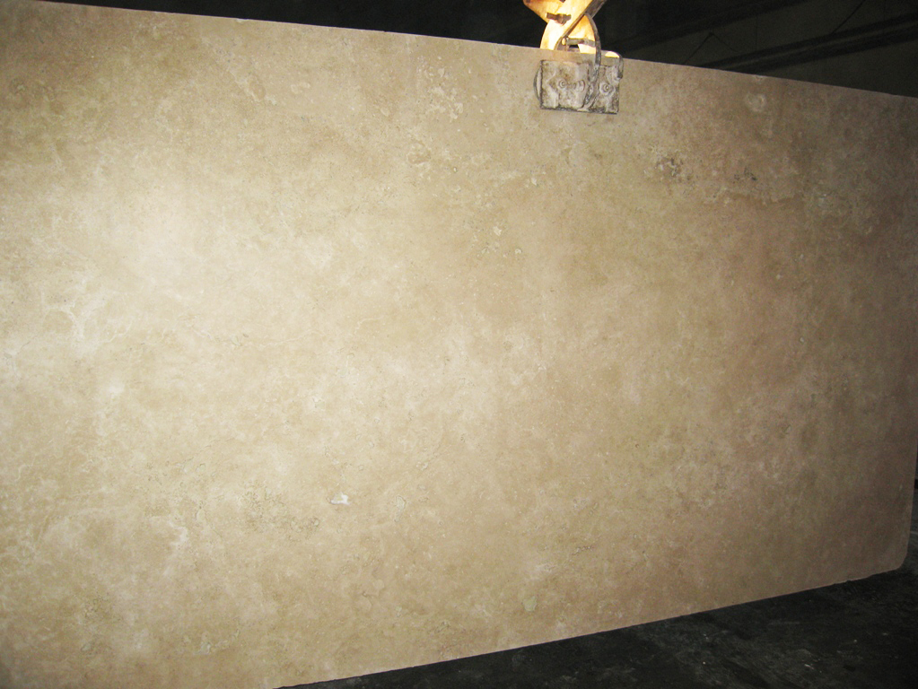 light/medium travertine slab