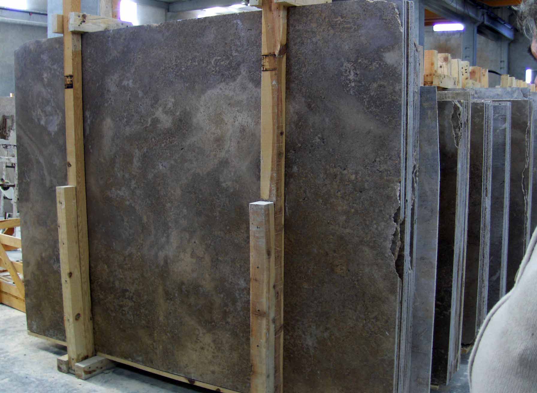 noce travertine slabs