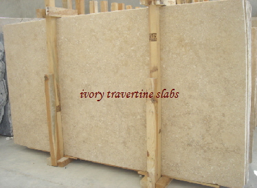 ivory travertine slabs