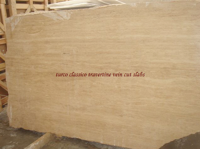 turco classico travertine vein cut slabs