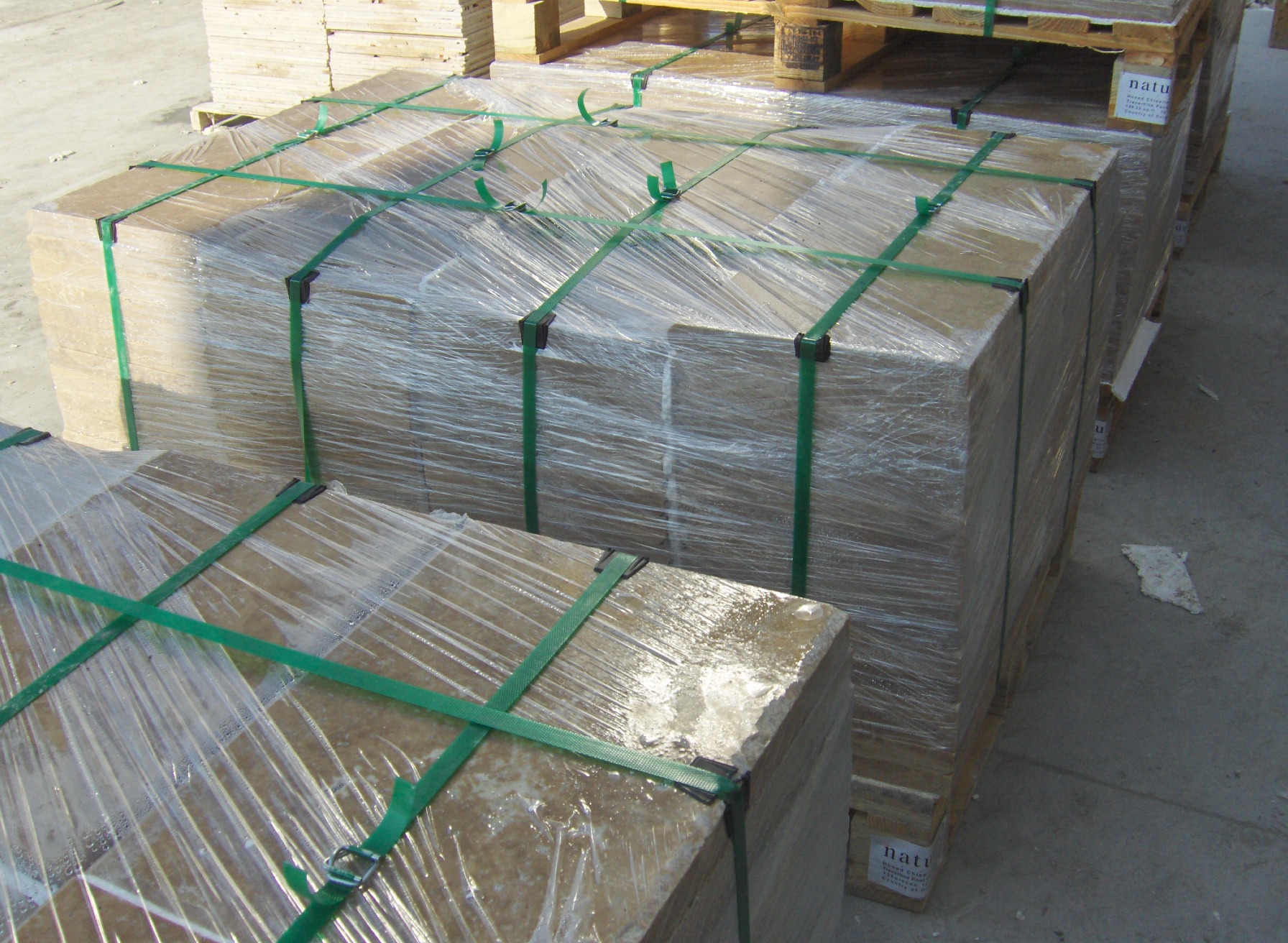 honed & chiselled edge walnut pavers