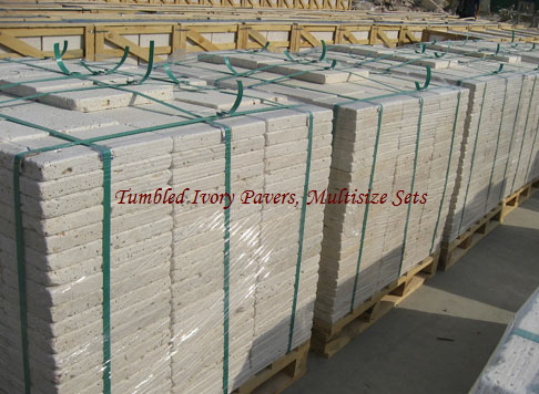 TUMBLED IVORY PAVERS