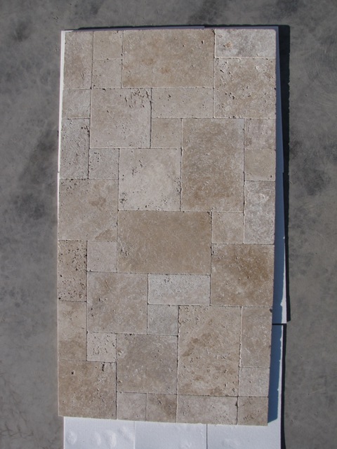 TUMBLED WALNUT TRAVERTINE PAVERS