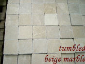 tumbled beige marble