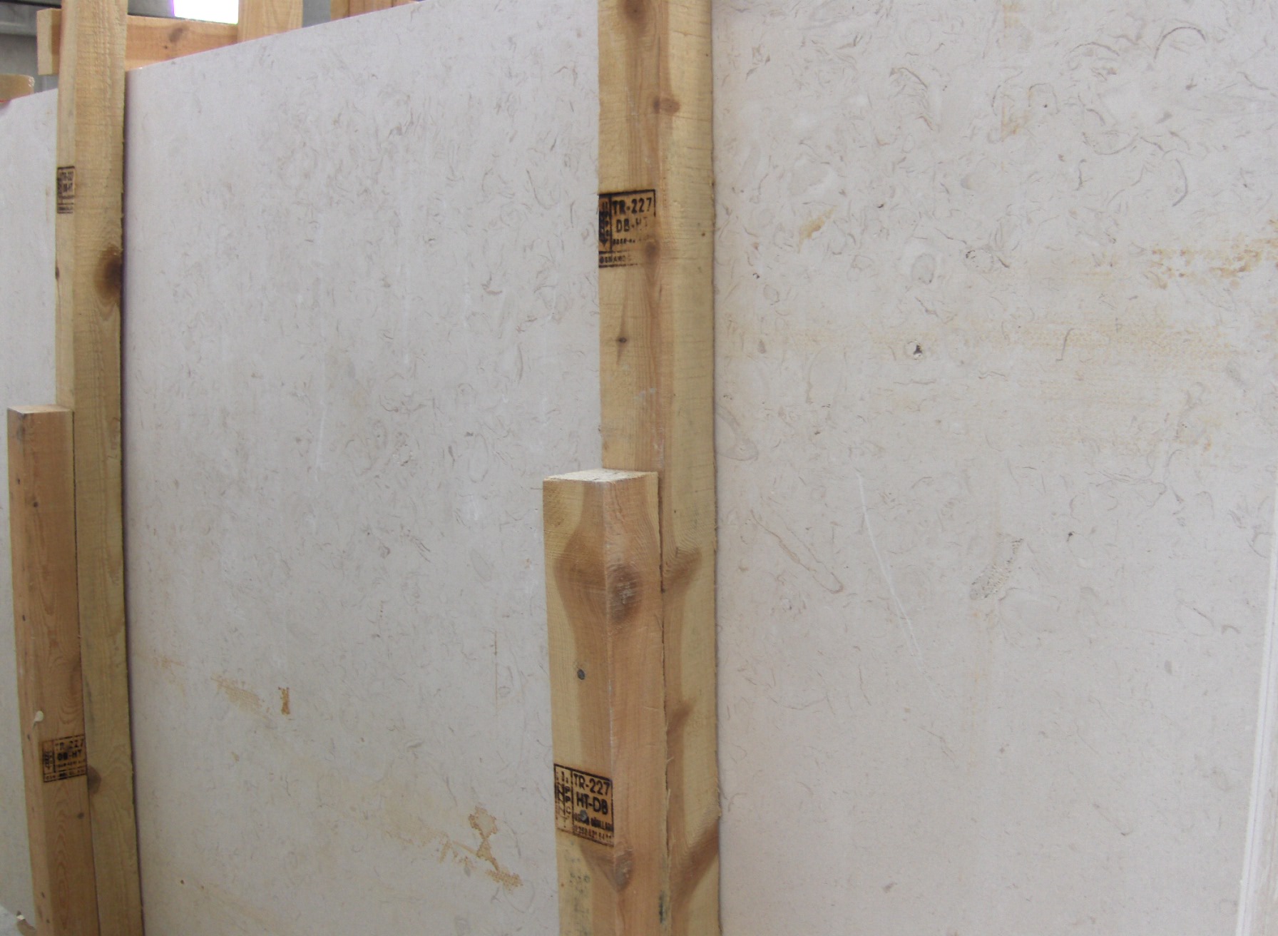 Sand Blasted white limestone tiles