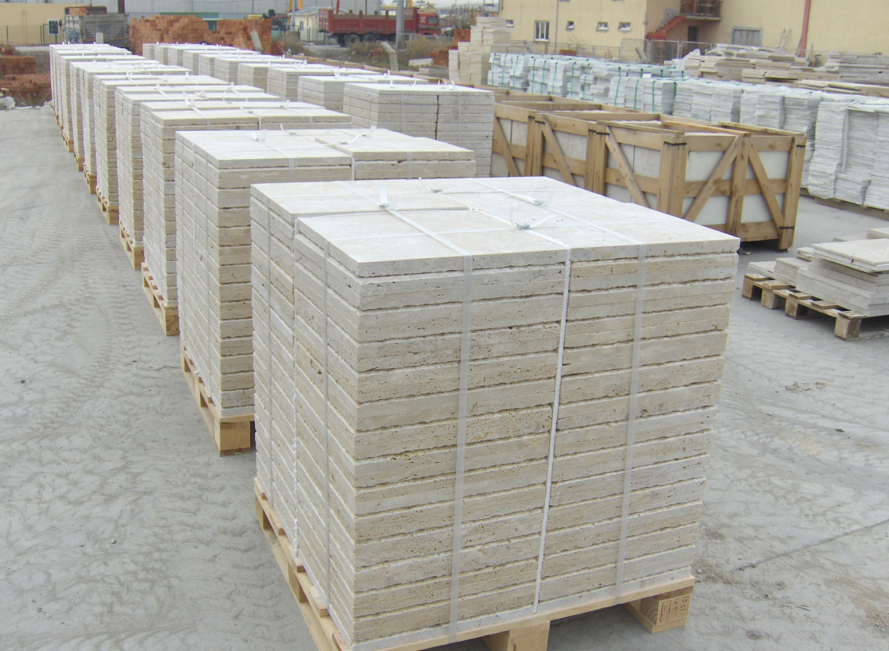 honed & chiselled edge ivory pavers
