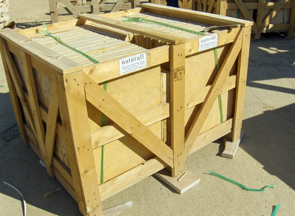 honed & chiselled edge yellow pavers