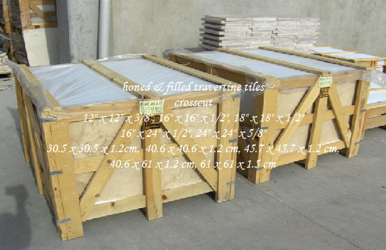 honed / filled travertine